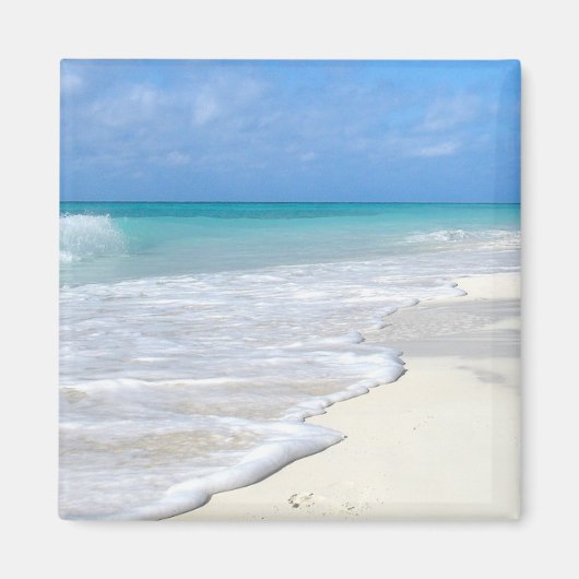 Aimant Plage de sable blanc Surf doux (Devant)