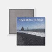 Aimant Plage de sable noir, Islande (Recto/Verso)