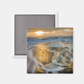 Aimant Plage de sable noir | Jokulsarlon Sud Islande (Recto/Verso)