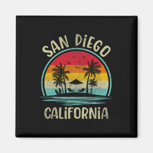 Aimant Plage de San Diego Californie Palmier Famille Été