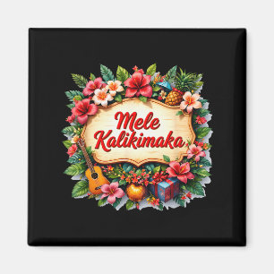 Aimant Plage de Santa Mele Kalikimaka Fête de queue hawaï