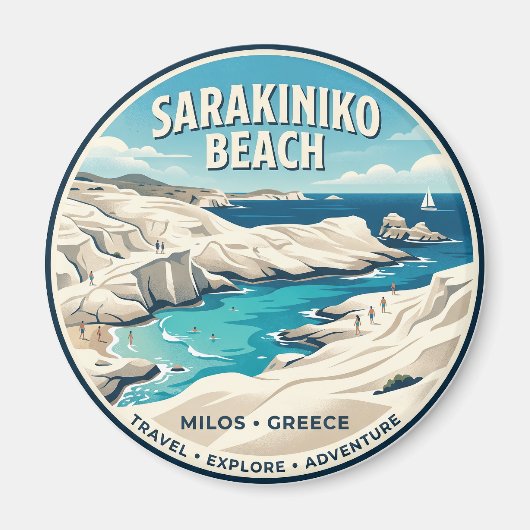 Aimant Plage de Sarakiniko Grèce (Devant)