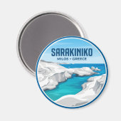 Aimant Plage de Sarakiniko Grèce (Recto/Verso)
