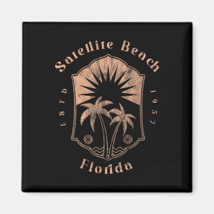 Aimant Plage de Satellite Beach Floride Rétro Surfeur Pla