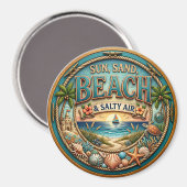 Aimant Plage de soleil et de sable (Recto/Verso)