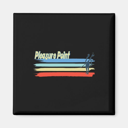 Aimant Plage de surf de Pleasure Point, Guy de surf pour (Devant)