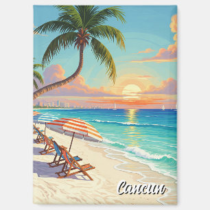 Aimant Plage de voyage de Cancun Mexique