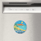 Aimant Plage de Waikiki Hawaï (In Situ (Lave-vaisselle))