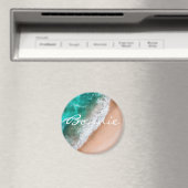 Aimant Plage d'eau de mer sable tropical été (In Situ (Lave-vaisselle))