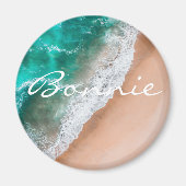 Aimant Plage d'eau de mer sable tropical été (Devant)