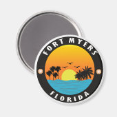 Aimant Plage des myers de Floride-fort (Recto/Verso)