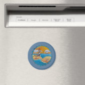 Aimant Plage d'été amusant soleil bord de mer côte (In Situ (Lave-vaisselle))