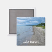 Aimant Plage d'été du lac Huron (Recto/Verso)