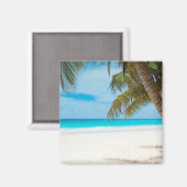 Aimant Plage du Paradis tropical (Recto/Verso)