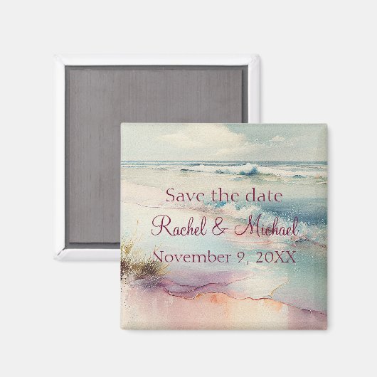 Aimant Plage Enregistrer la date (Recto/Verso)