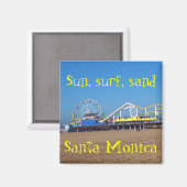 Aimant Plage Ferris Wheel Père Noël Monica, California Pi (Recto/Verso)