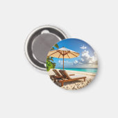 Aimant Plage incroyable (Recto/Verso)