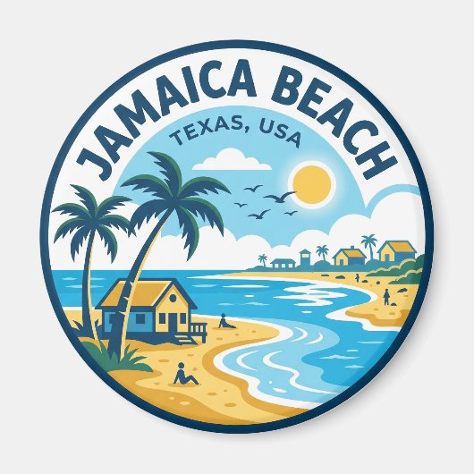 Aimant Plage Jamaïque Texas (Devant)