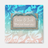 Aimant Plage Mariage Dolphin Hibiscus Flowe Enregistrer l (Devant)