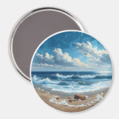 Aimant Plage pittoresque - Belle Plage (Recto/Verso)