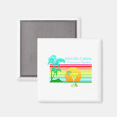 Aimant Plage Retro Punta Cana Margarita (Recto/Verso)