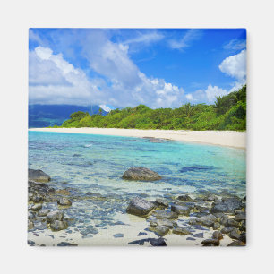 Aimant Plage rocheuse hawaïenne tropicale