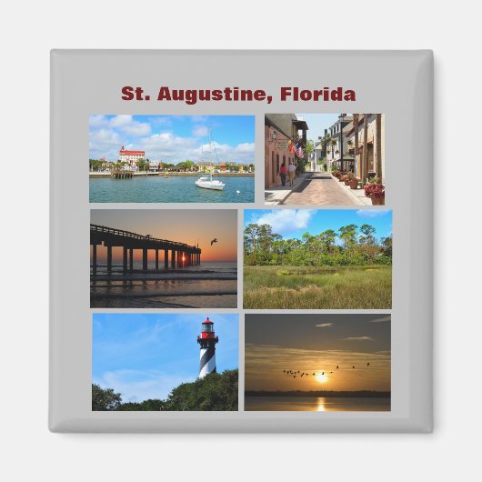 Aimant Plage St Augustine, Floride (Devant)