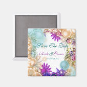 Aimant Plage thème tropical élégante (Recto/Verso)