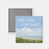 Aimant Plage tranquille avec dune de sable (Recto/Verso)