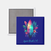Aimant Plage Tropical Surboard (Recto/Verso)