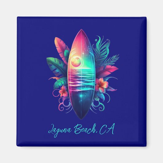 Aimant Plage Tropical Surboard (Devant)