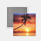 Aimant Plage tropicale (Recto/Verso)