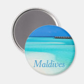 Aimant Plage tropicale aux Maldives (Recto/Verso)