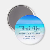 Aimant Plage Tropicale avec une Mer Turquoise Mariage Mer (Recto/Verso)