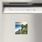 Aimant Plage Tropicale de Mexico Plage Côte Coucher de so (In Situ (Lave-vaisselle))