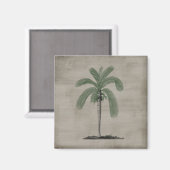 Aimant Plage tropicale Palm Vintage (Recto/Verso)