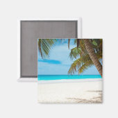 Aimant Plage tropicale Turquoise (Recto/Verso)