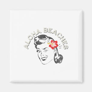 Aimant Plages Aloha Retro Style Vintage Hawaii Vacances1