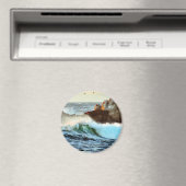 Aimant Plages Asilomar Vaves Ocean Dusk (In Situ (Lave-vaisselle))