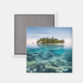 Aimant Plages tropicales | Ari Atoll Maldives (Recto/Verso)