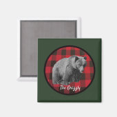 Aimant Plaid de Buffalo Ours Grizzli Wild (Recto/Verso)