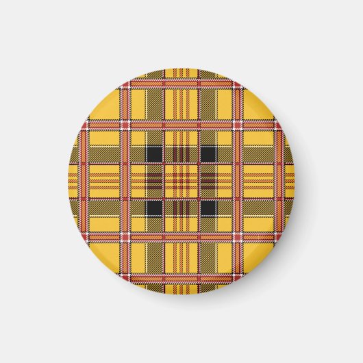 Aimant Plaid Fabric Texture Brown (Devant)