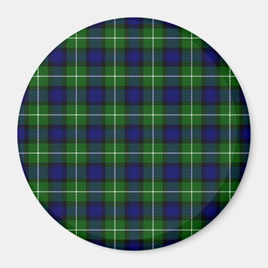 Aimant Plaid vert bleu Lamont tartan (Devant)