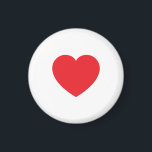 Aimant Plain Modern White Red Love Heart Graphic<br><div class="desc">Plain Minimalist Modern Designs. They're all simple,  attractive,  unique.</div>