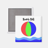 Aimant Plaisir de ballon de plage (Recto/Verso)