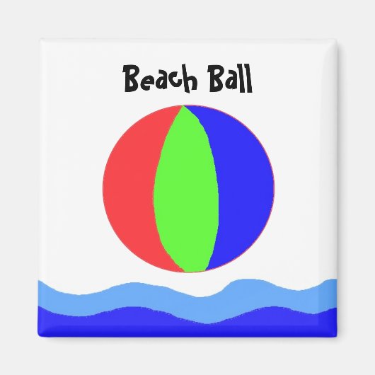 Aimant Plaisir de ballon de plage (Devant)