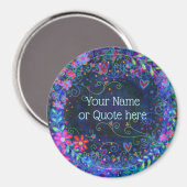 Aimant Plaisirs floraux violets, Customisez votre propre  (Recto/Verso)