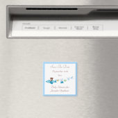 Aimant Plan & Cloison Bleu Enregistrer Le Baby shower Dat (In Situ (Lave-vaisselle))