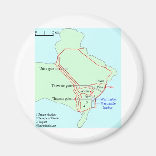 Aimant Plan de Carthage (Devant)