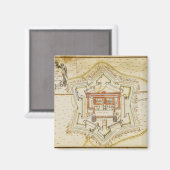 Aimant Plan de la citadelle de Milan (Recto/Verso)